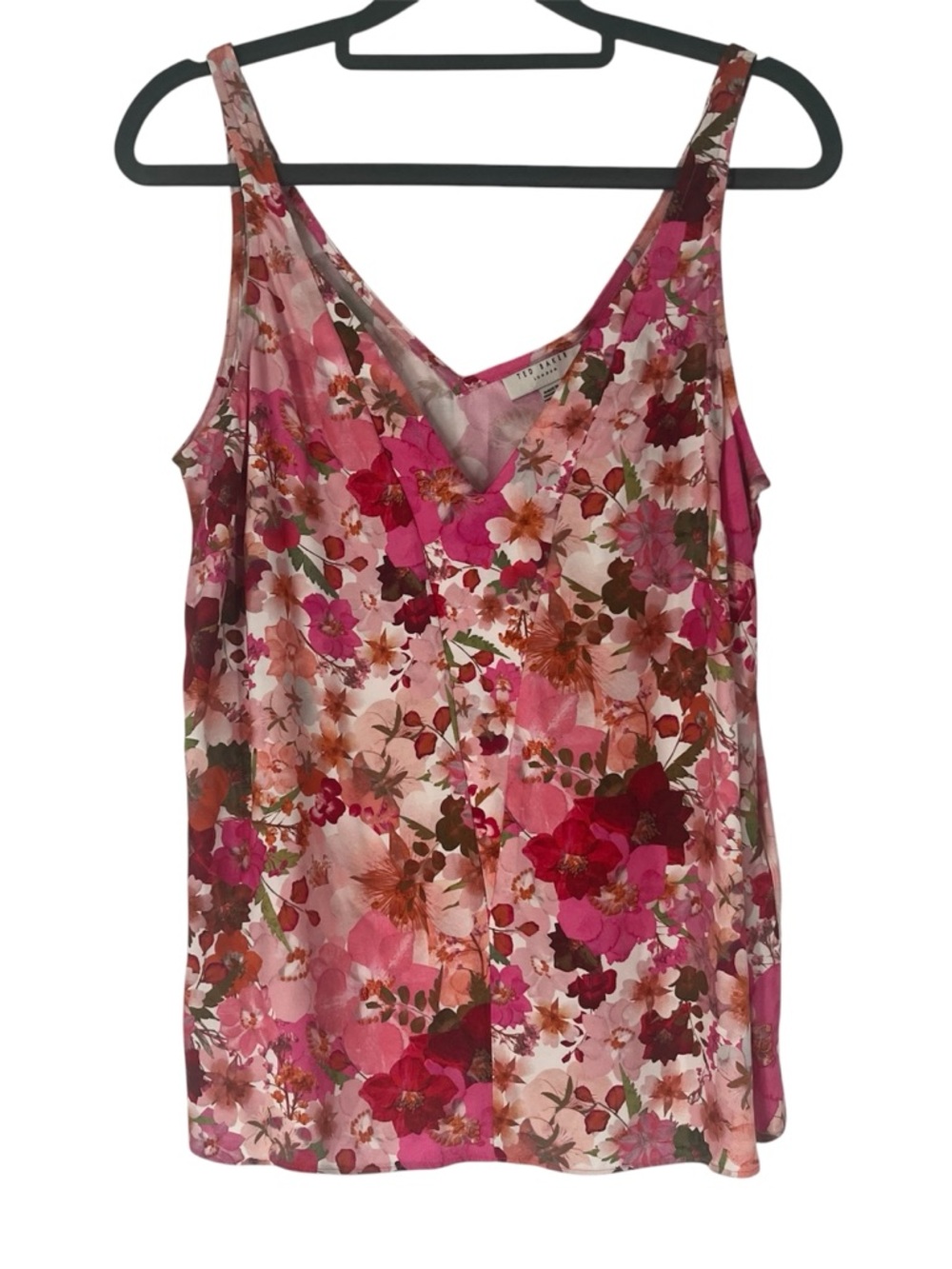 Ted Baker London Women's Pink Printed V-Neck Camisole Top 6